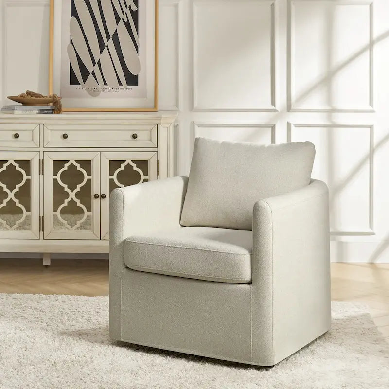 Erkenbald Modern 360-Degree Swivel Chair with Removable Slipcover by HULALA HOME 6