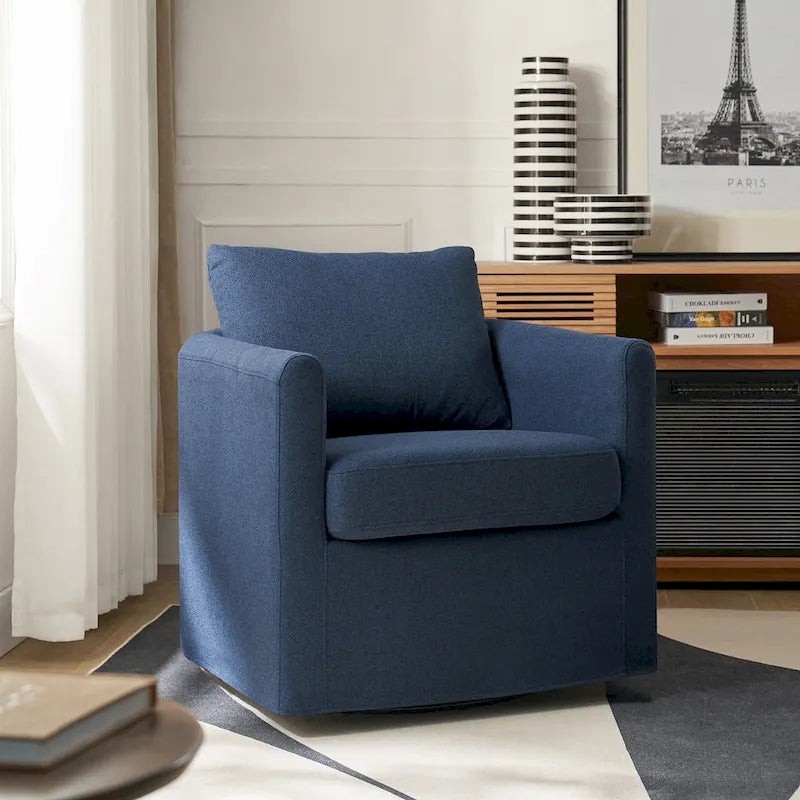 Erkenbald Modern 360-Degree Swivel Chair with Removable Slipcover by HULALA HOME 15