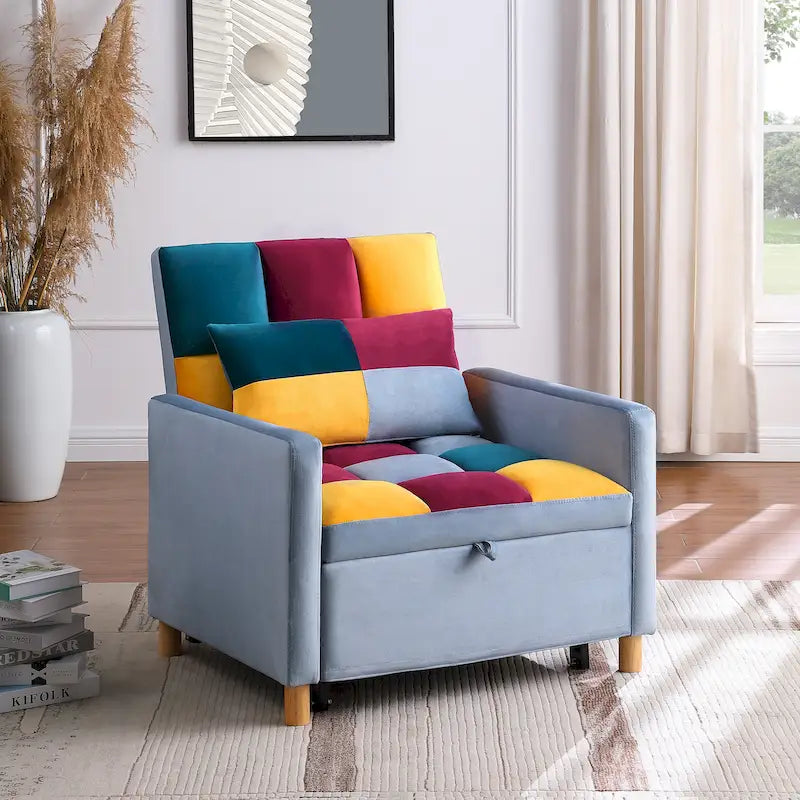 Multi-Functional Sleeper Chair with Pillow 37
