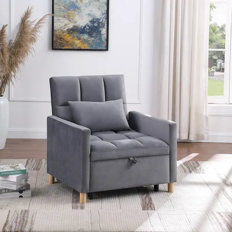 Multi-Functional Sleeper Chair with Pillow 39