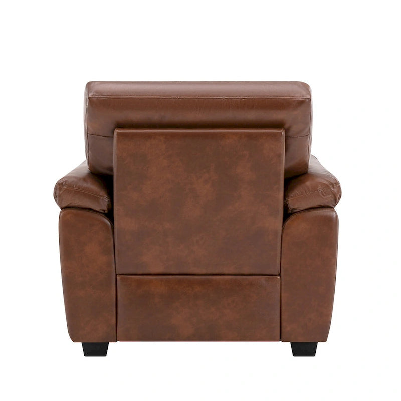 Morden Fort Faux Leather Upholstered Accent Chairs for Living Room 8