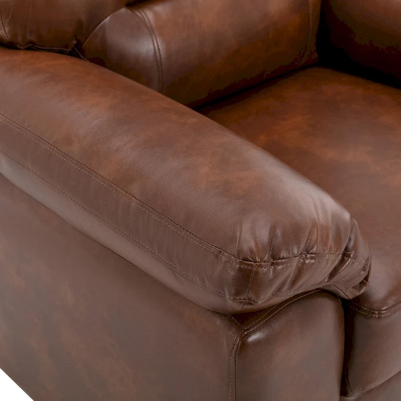 Morden Fort Faux Leather Upholstered Accent Chairs for Living Room 10