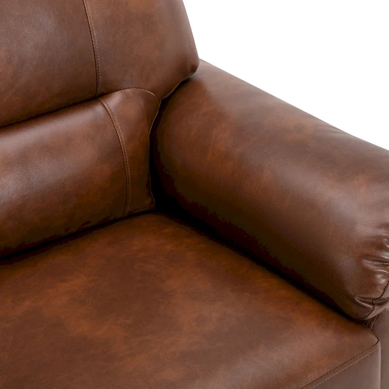 Morden Fort Faux Leather Upholstered Accent Chairs for Living Room 11