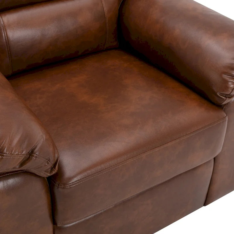 Morden Fort Faux Leather Upholstered Accent Chairs for Living Room 12