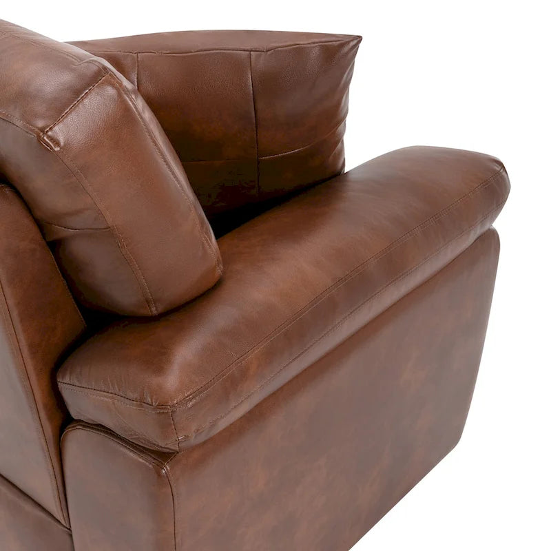Morden Fort Faux Leather Upholstered Accent Chairs for Living Room 13