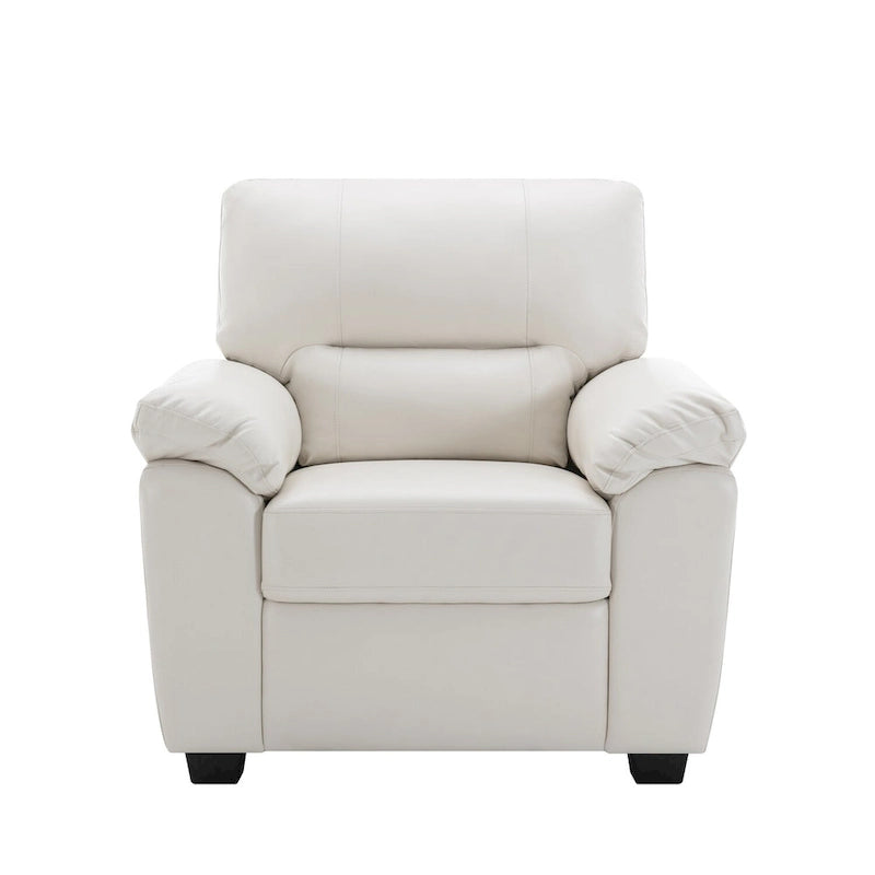 Morden Fort Faux Leather Upholstered Accent Chairs for Living Room 20