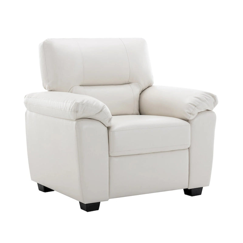 Morden Fort Faux Leather Upholstered Accent Chairs for Living Room 21
