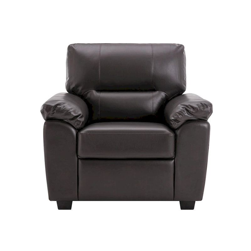 Morden Fort Faux Leather Upholstered Accent Chairs for Living Room 35