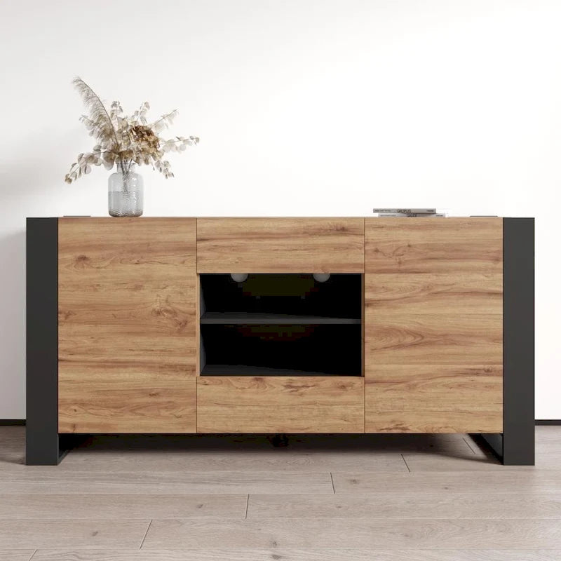 Woody Modern 64.5-inch Sideboard Buffet 16