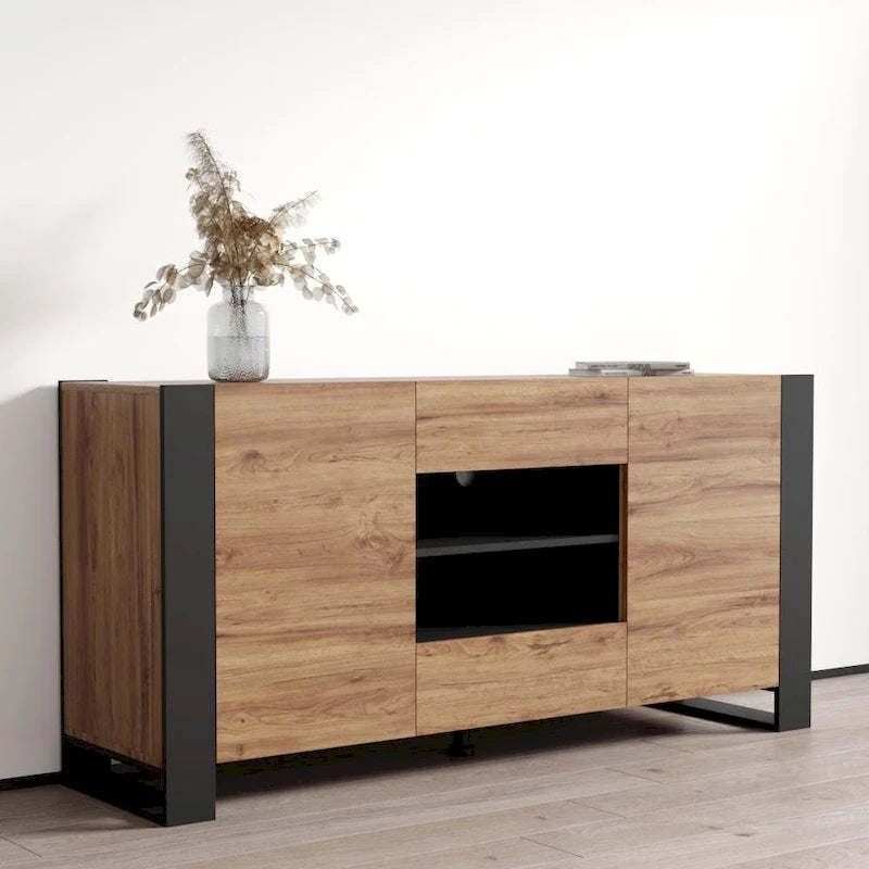 Woody Modern 64.5-inch Sideboard Buffet 8