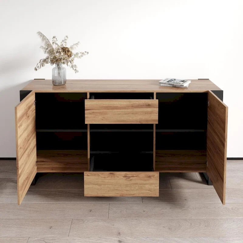 Woody Modern 64.5-inch Sideboard Buffet 10