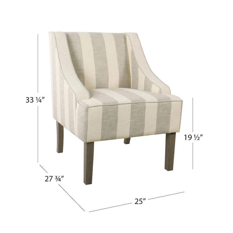 Poltrona accent classica HomePop con braccioli curvati 8