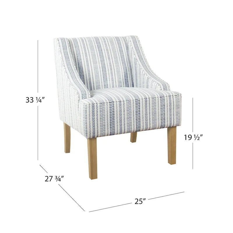 Poltrona accent classica HomePop con braccioli curvati 15