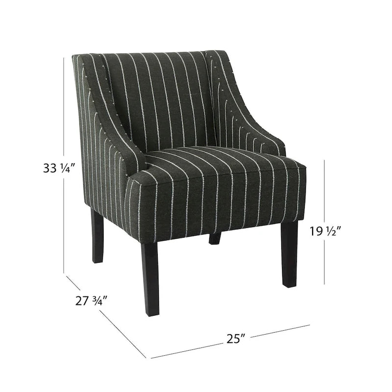 Poltrona accent classica HomePop con braccioli curvati 20