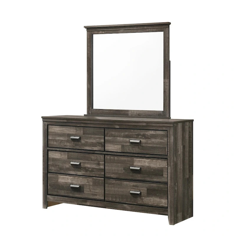 Edyth 3 Piece Brown Platform Bedroom Set