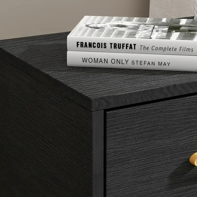 Timechee 23.6 Tall 1 - Drawer Wood Nightstand Metal Legs(1 Piece) 4