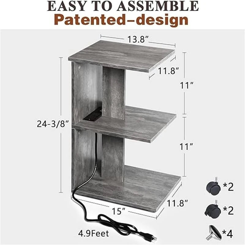 Table with USB Ports and Outlets 3
