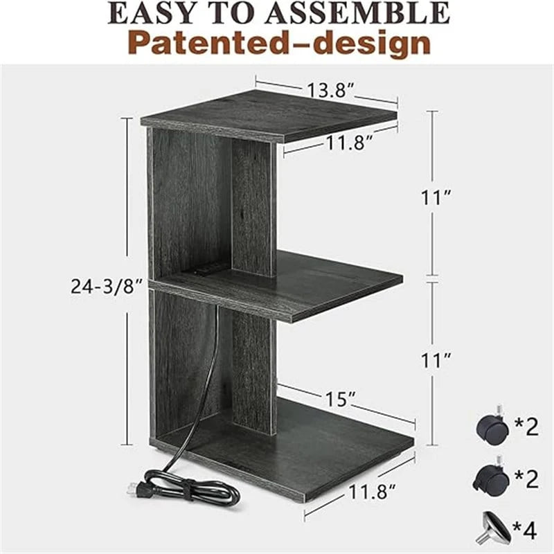 Table with USB Ports and Outlets 9