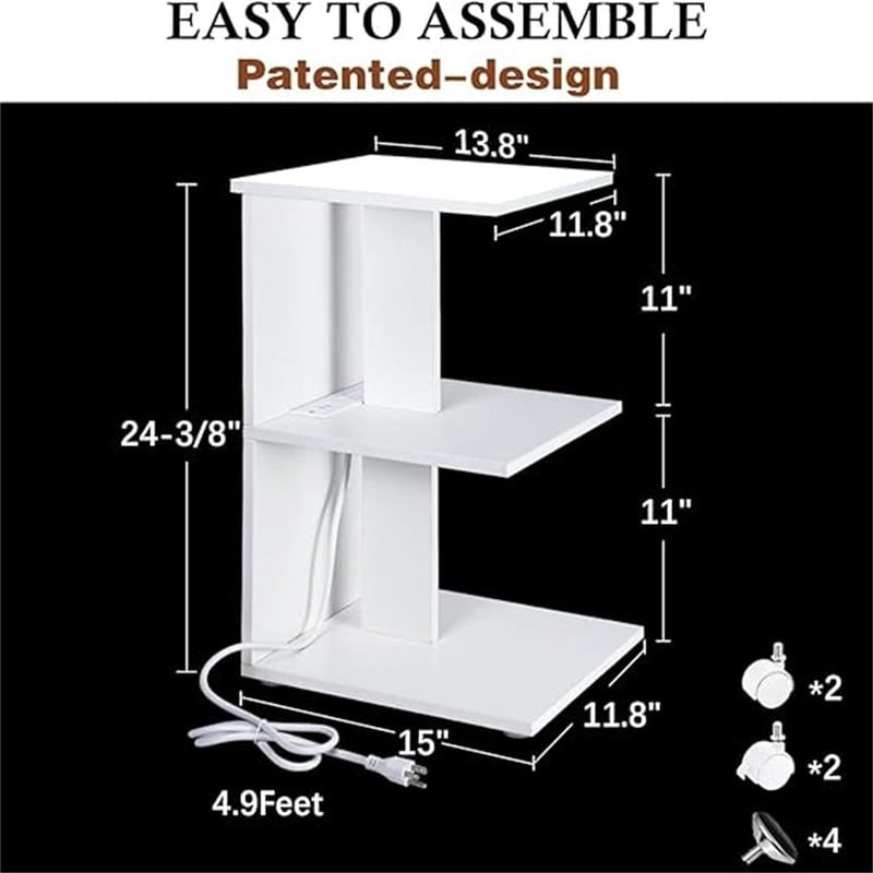 Table with USB Ports and Outlets 12