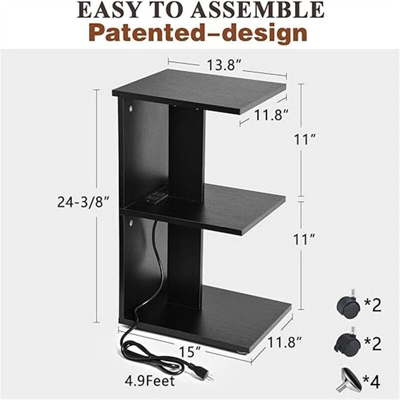 Table with USB Ports and Outlets 17