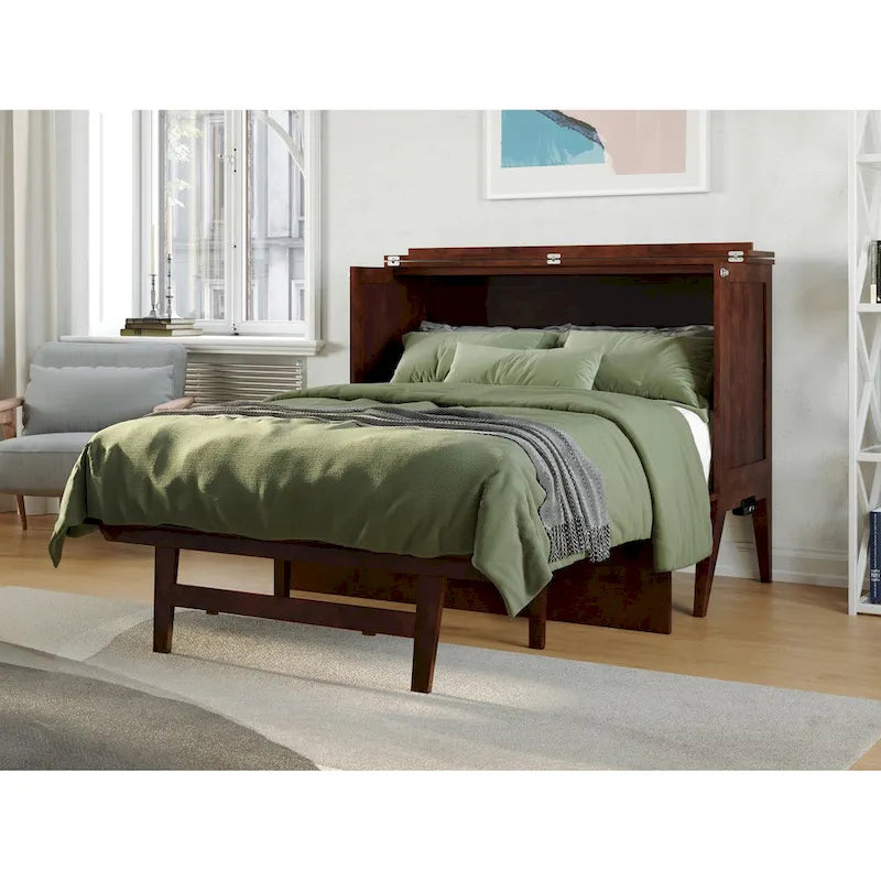Letto a scomparsa Northampton Full Murphy con scrivania in noce 4