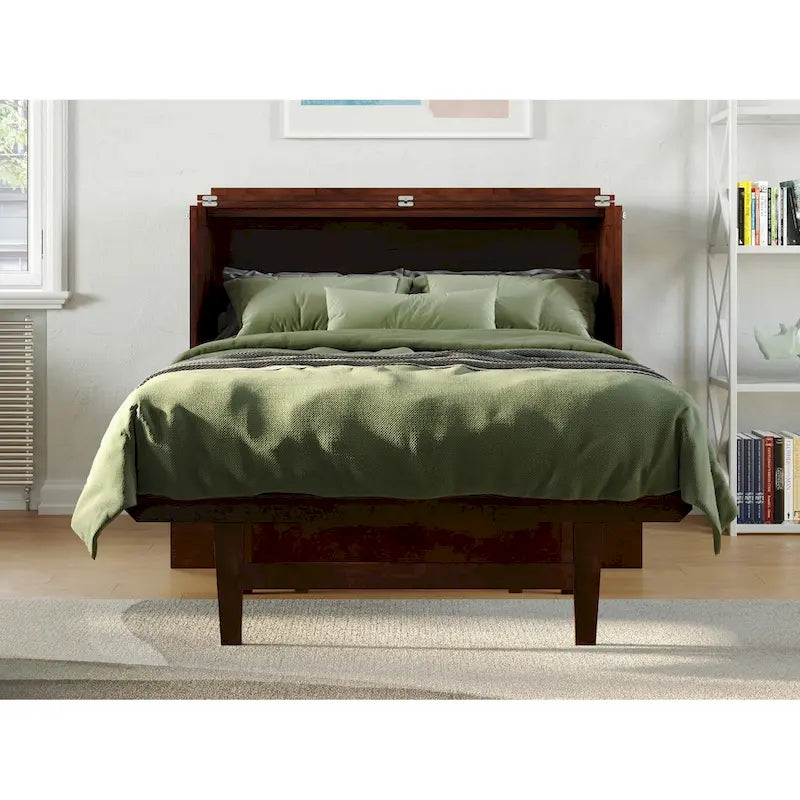 Letto a scomparsa Northampton Full Murphy con scrivania in noce 6