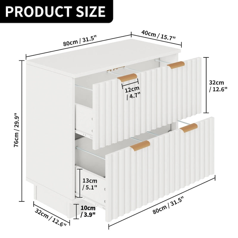 Moasis 2 Drawers File Cabinet LED Lighting Lateral Filing Cabinet for Home Office 15