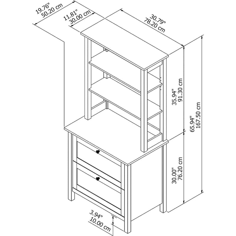 Mayfield Bookcase with Drawers by Bush Furniture 6
