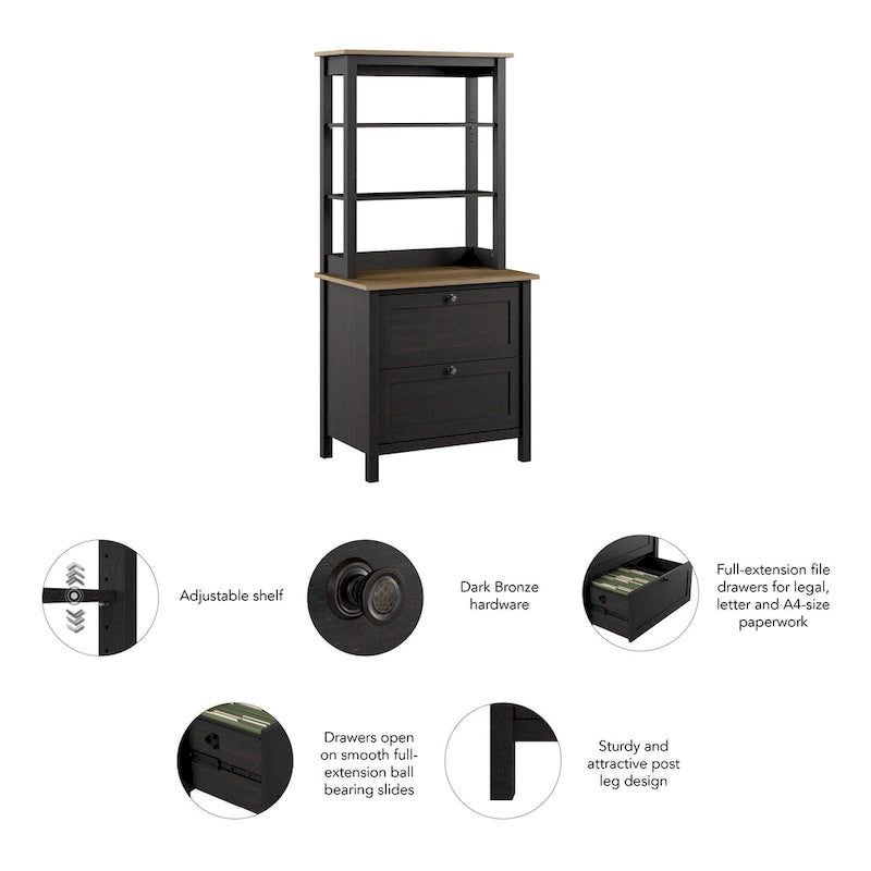 Mayfield Bookcase with Drawers by Bush Furniture 10