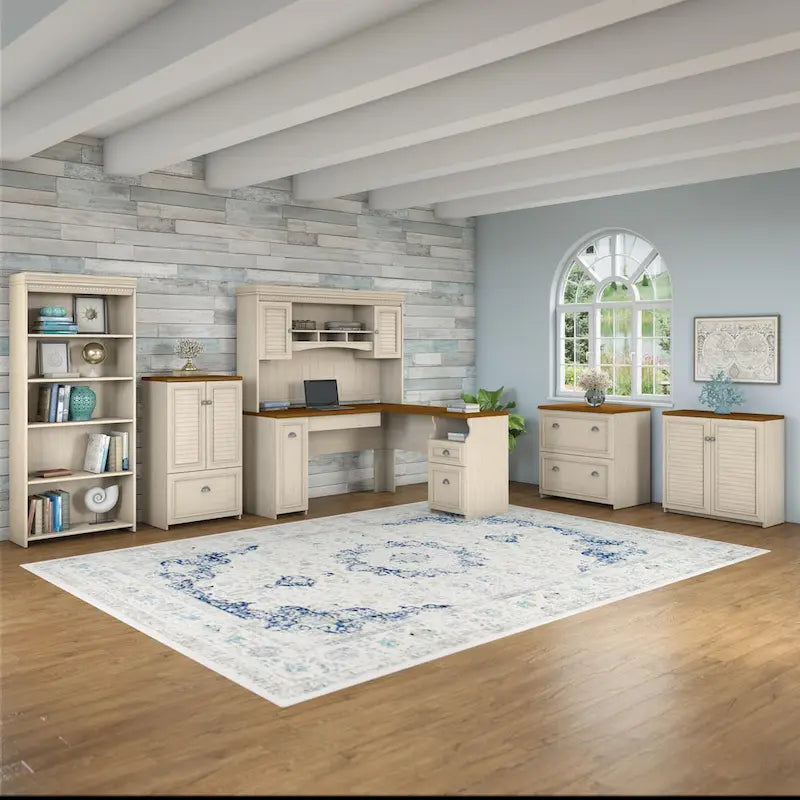 Fairview 60W Hutch for L Shaped Desk by Bush Furniture 16