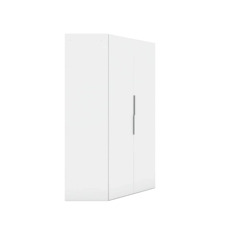 Mulberry 2.0 Modern Corner Wardrobe w/ 2 Hanging Rods 9