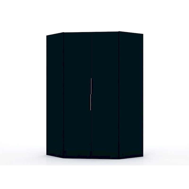 Mulberry 2.0 Modern Corner Wardrobe w/ 2 Hanging Rods 12