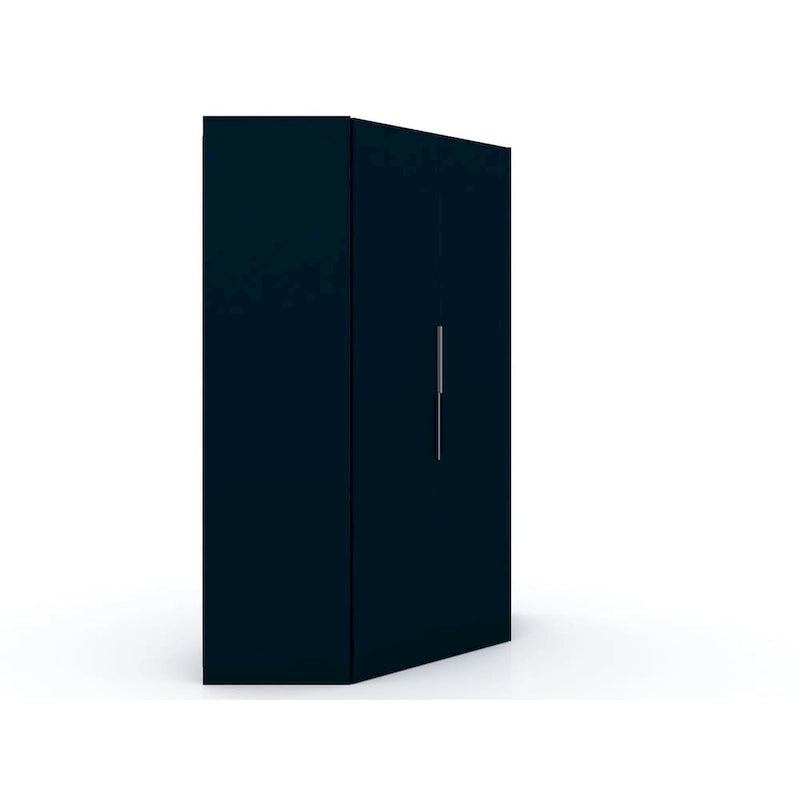 Mulberry 2.0 Modern Corner Wardrobe w/ 2 Hanging Rods 16