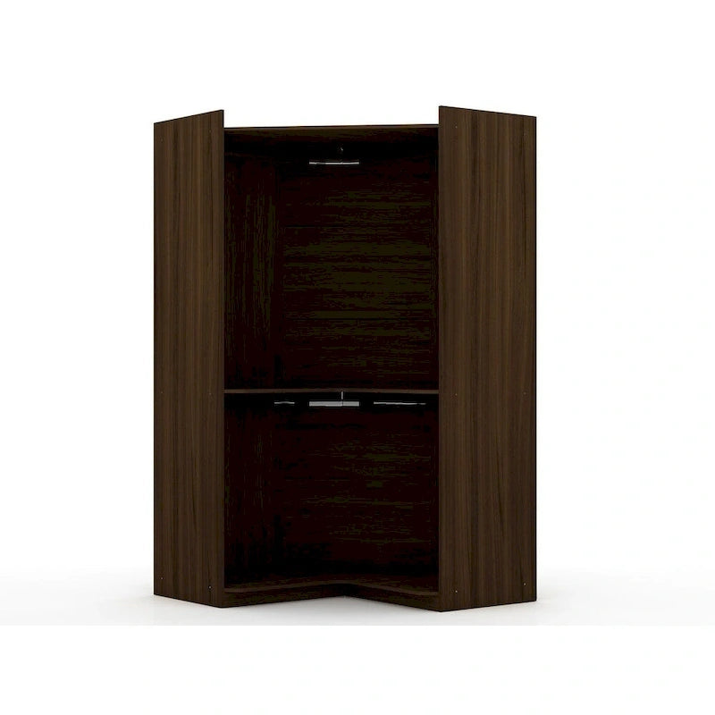 Mulberry 2.0 Modern Corner Wardrobe w/ 2 Hanging Rods 29