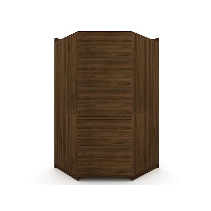 Mulberry 2.0 Modern Corner Wardrobe w/ 2 Hanging Rods 30