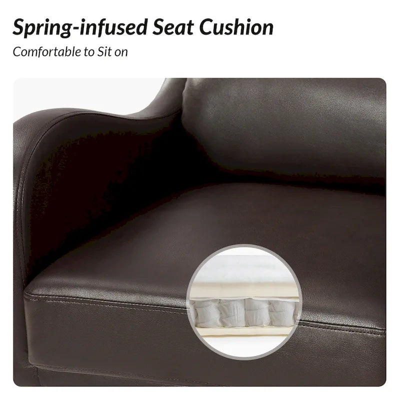 Pete Faux Leather Adjustable Height Swivel Executive Chair with Tilt Mechanism by HULALA HOME 9