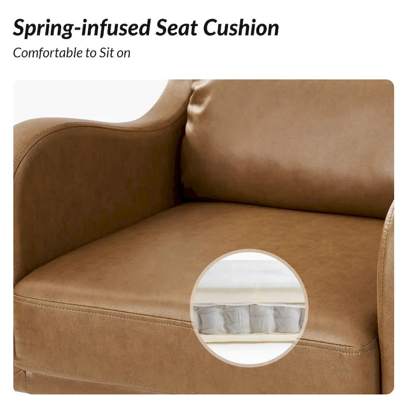 Pete Faux Leather Adjustable Height Swivel Executive Chair with Tilt Mechanism by HULALA HOME 14