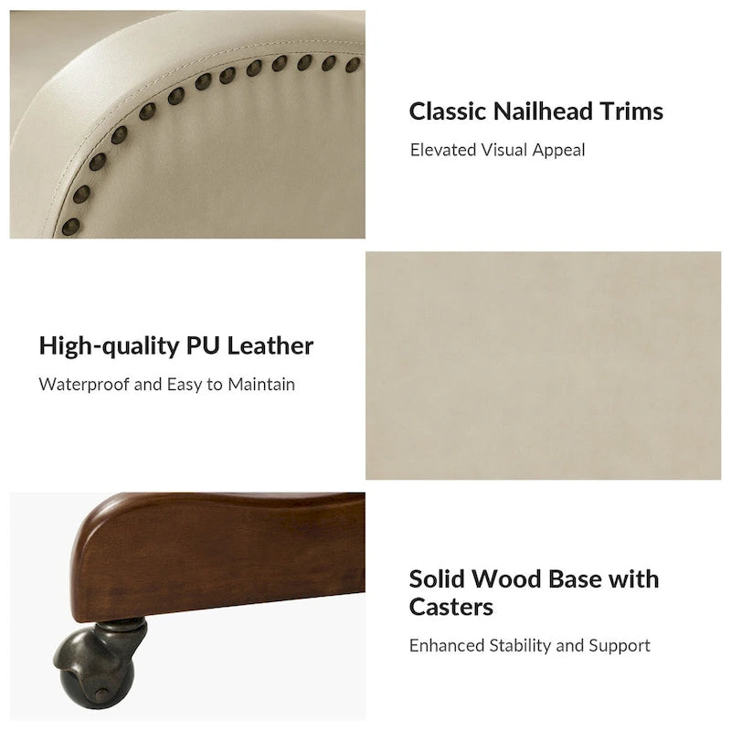 Pete Faux Leather Adjustable Height Swivel Executive Chair with Tilt Mechanism by HULALA HOME 21