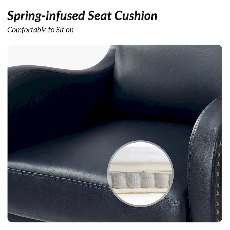 Pete Faux Leather Adjustable Height Swivel Executive Chair with Tilt Mechanism by HULALA HOME 31