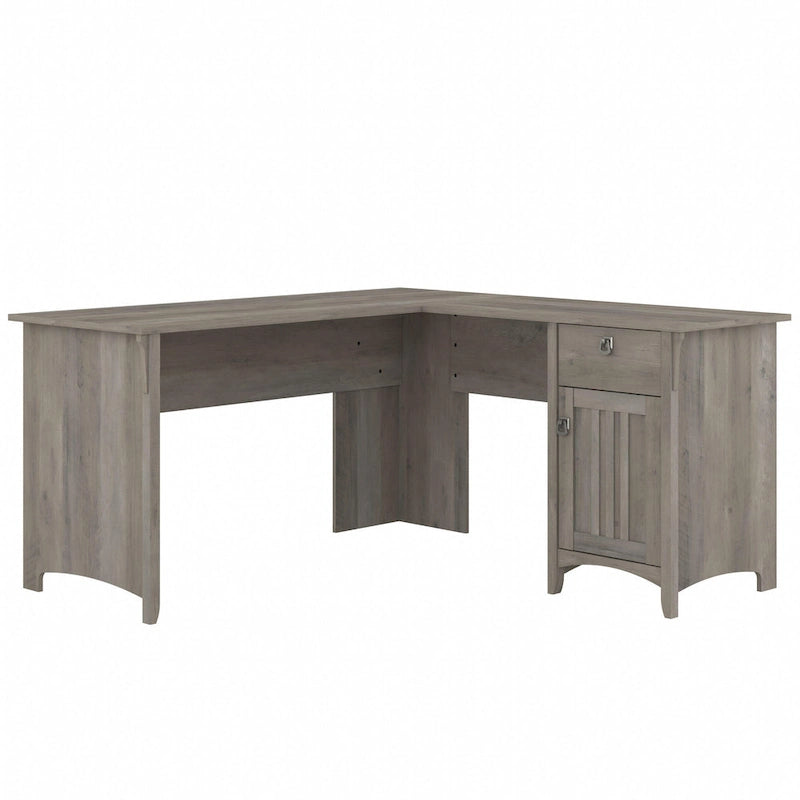 Bush Furniture Salinas 60W L Shaped Desk with Drawers and Storage 35