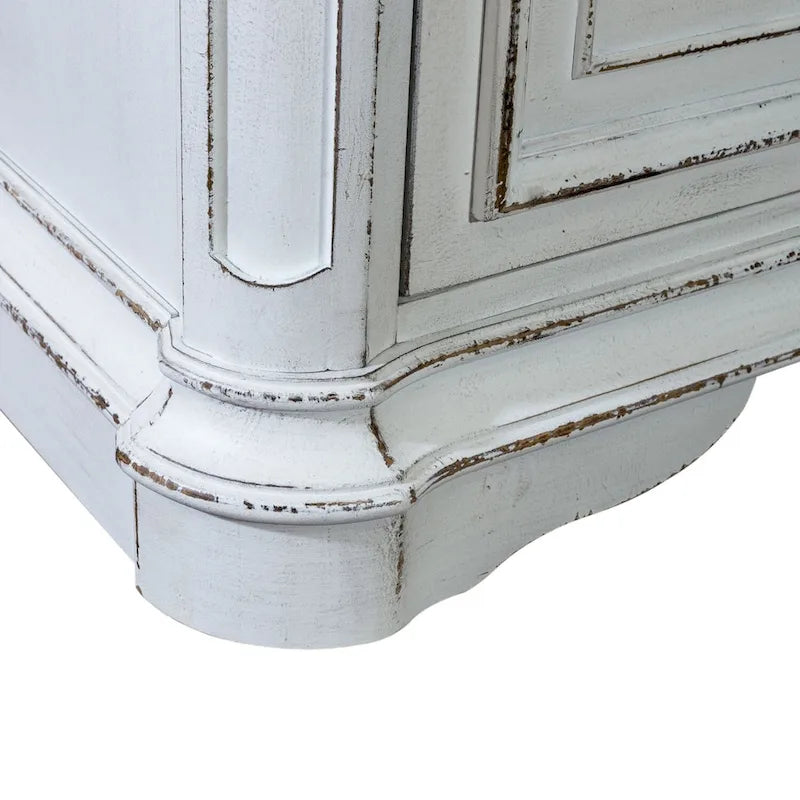 Magnolia Manor Antique White Weathered Bark Credenza 10