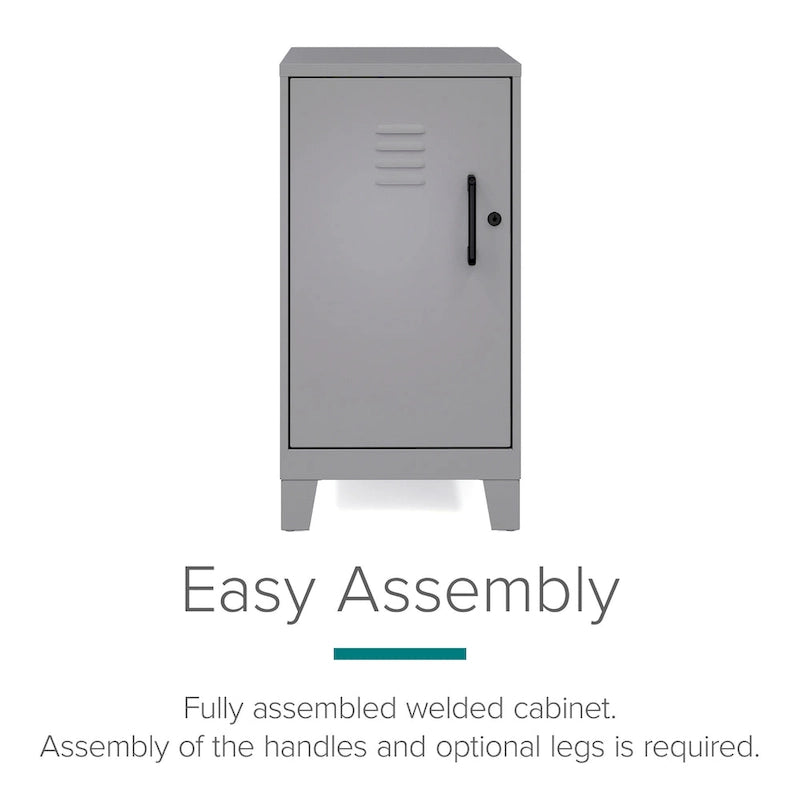 27.5H 2 Shelf Vented Door Mini Storage Locker Cabinet