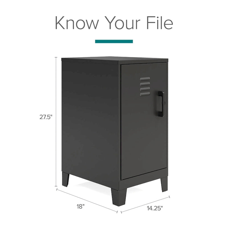 27.5H 2 Shelf Vented Door Mini Storage Locker Cabinet 4