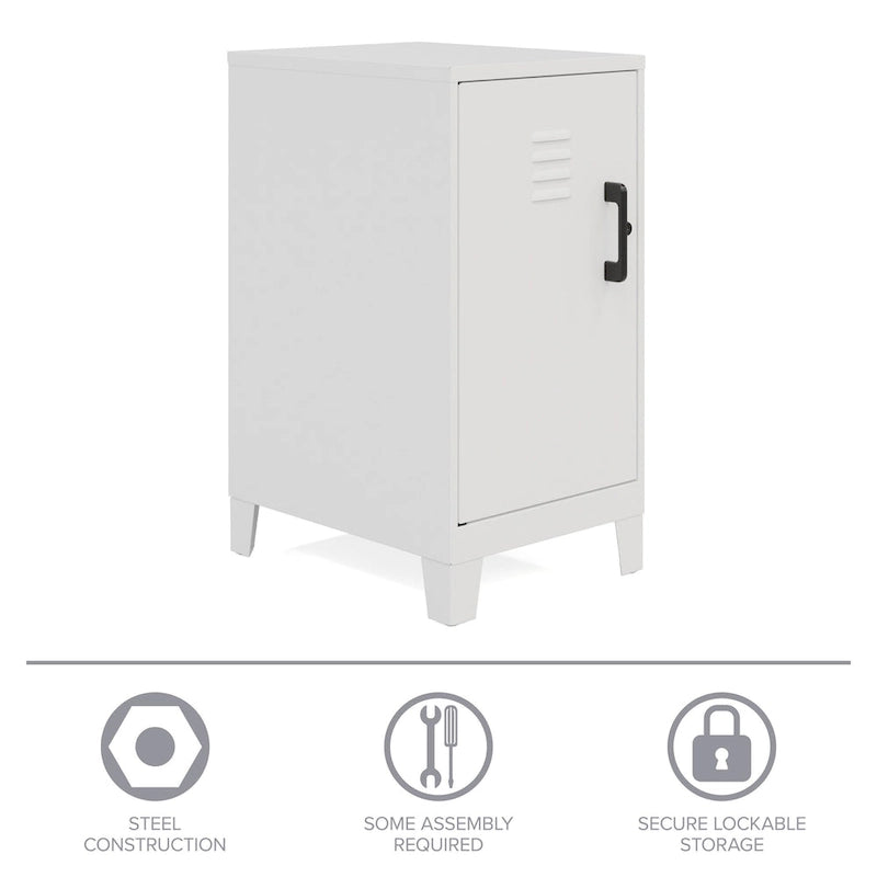 27.5H 2 Shelf Vented Door Mini Storage Locker Cabinet 9