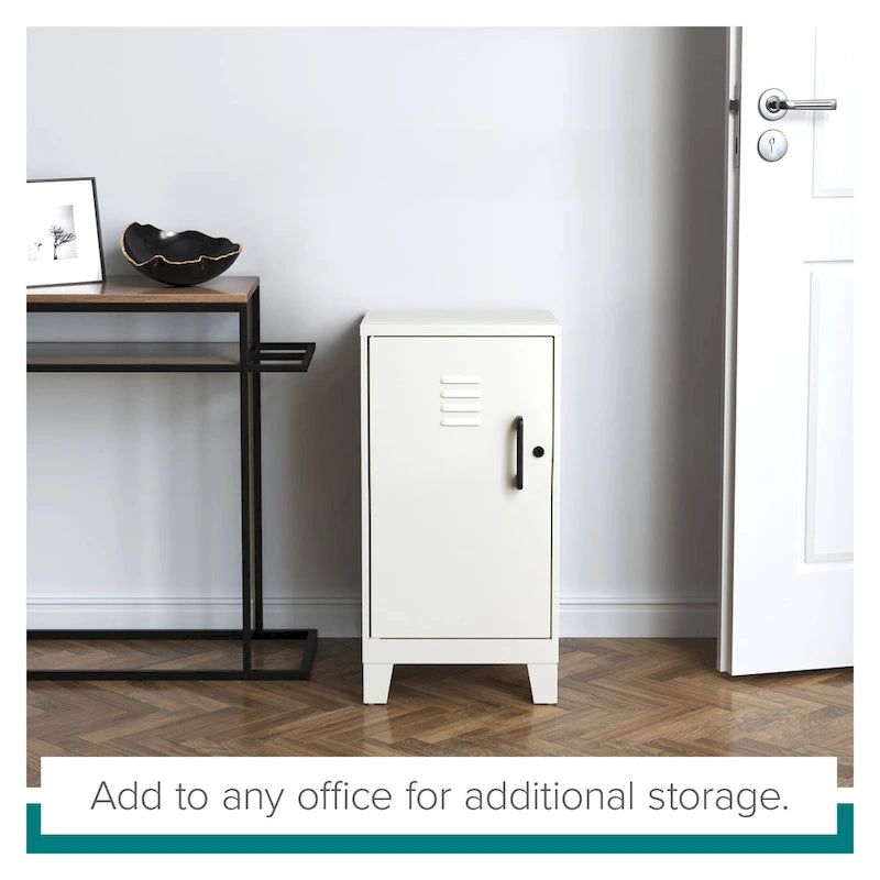 27.5H 2 Shelf Vented Door Mini Storage Locker Cabinet 10