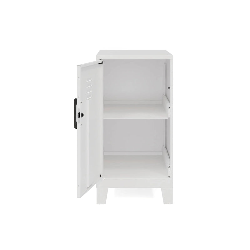 27.5H 2 Shelf Vented Door Mini Storage Locker Cabinet 15