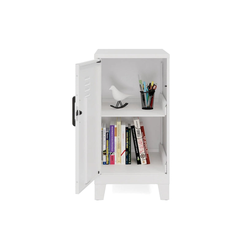 27.5H 2 Shelf Vented Door Mini Storage Locker Cabinet 16
