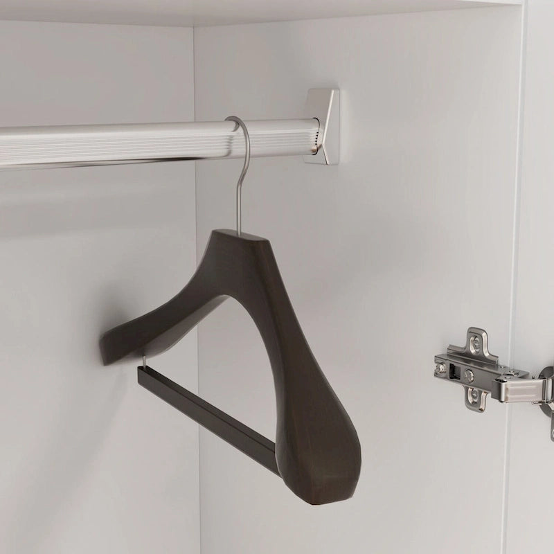 2-Door Wardrobe Armoires Freestanding Bedroom Armoire with Hanging Rod 11