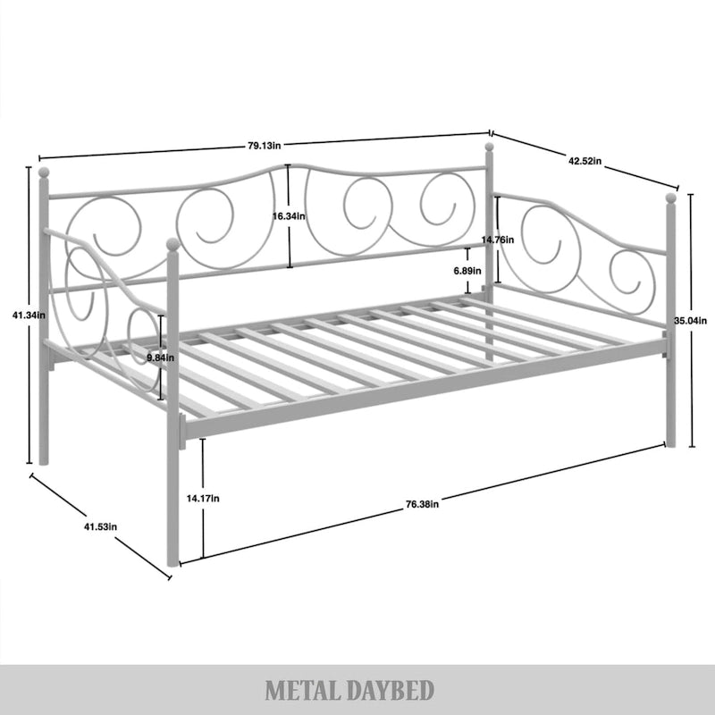 CraftPorch Contemporary Twin Size Metal Daybed 17