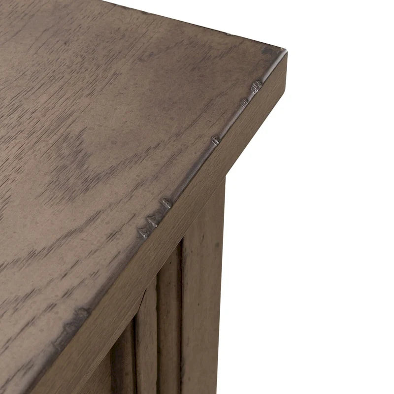 Americana Farmhouse Dusty Taupe 2 Drawer Nightstand with Charging Station 4